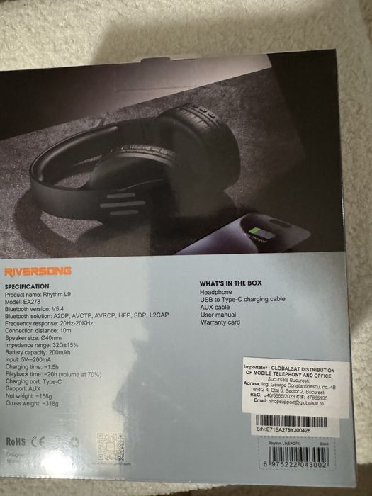 Casti wirless fara fir Riversong