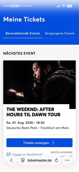 The Weeknd bilet concert Frankfurt 1 august 2026