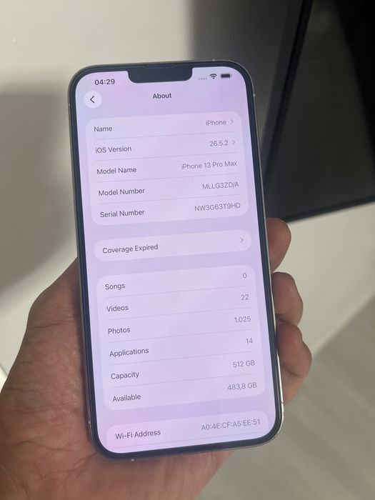 Iphone 13 pro max 512 gb
