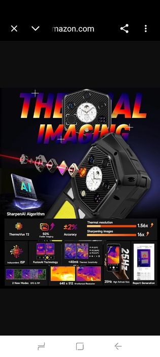 Ulefone Armor 29 Pro Thermal, 5G AI здрав телефон, 32GB + 512GB/2TB, MTK Dimensity 7400