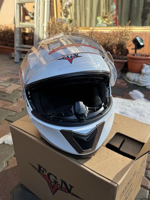 Casca modulara flip-up moto cu viziera S M L XL XXL