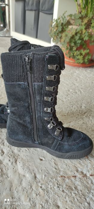 Cizme piele întoarsă pentru fete, masura 28