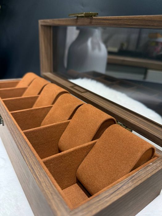 Шкатулка органайзер для часов и украшений дерево с замком