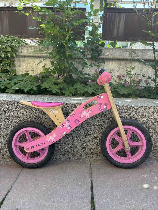 Детско баланс колело BYOX woody pink