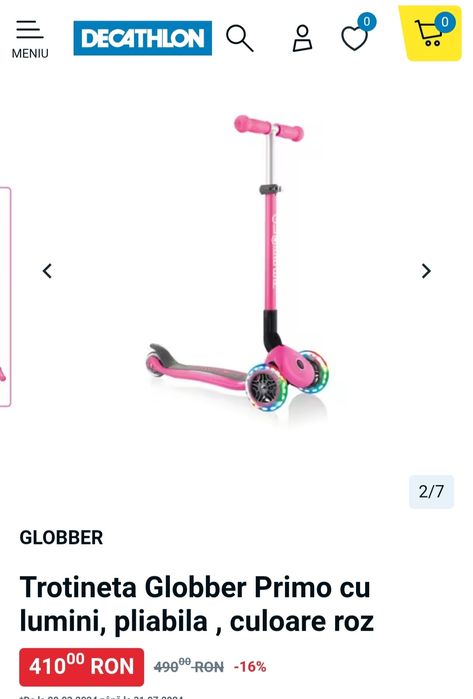 Trotinetă GLOBBER PREMIUM cu lumini Copii