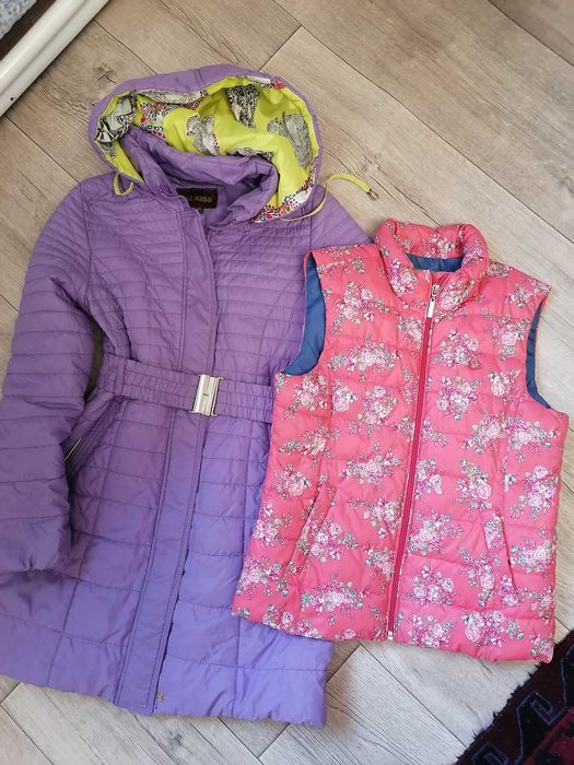 Плащ и жилетка для девочки  8-9 лет