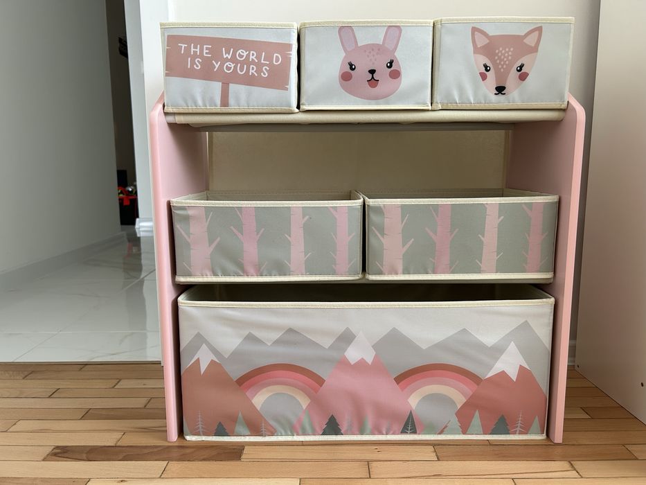 Шкаф за съхранение на играчки U-grow Pink Forest