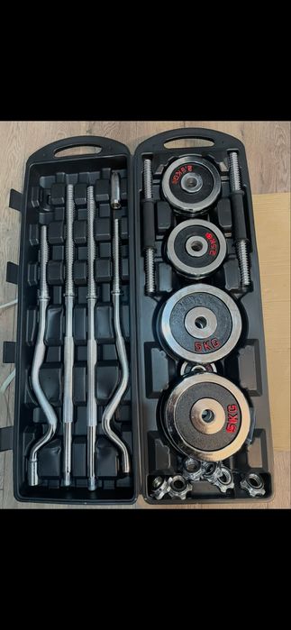 Набор гантелей и штанг