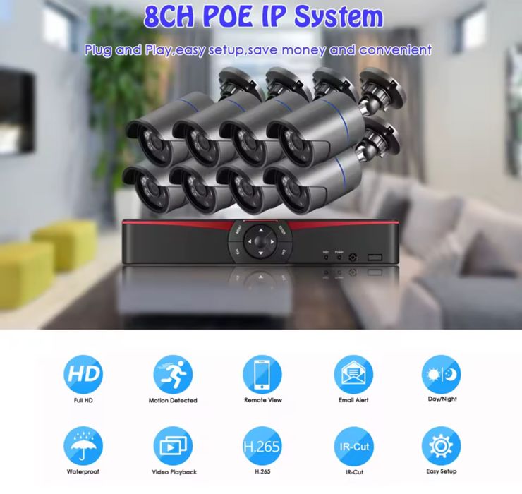 Vindem si Montam Camere Supraveghere Video KIT Complet 4/8/12 CAMERE