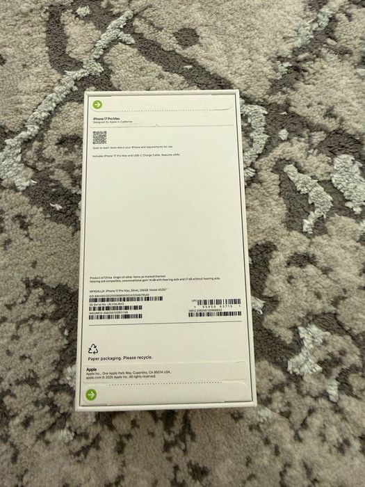 Iphone 17 Pro Max 256Gb Silver (dual e-sim)