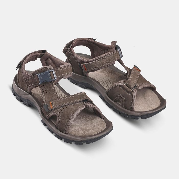 Sandale din piele Drumeție Nh500 Maro - produs resigilat Decathlon