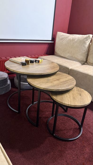 Стол журнальный из трех