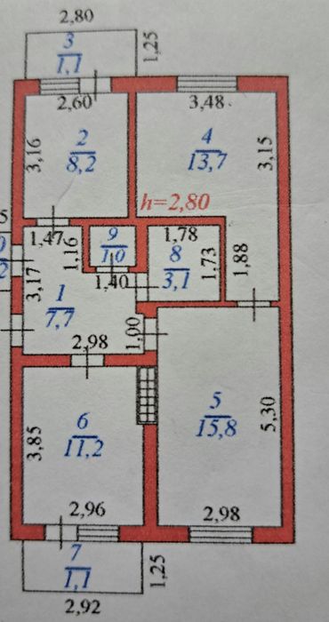 3-х ком 64 кв 1980 г
