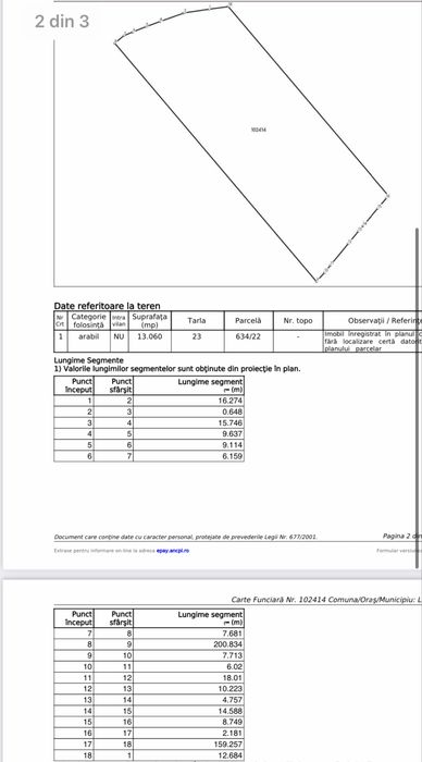 Teren extravilan  13600 mp/ afacere / plantatie mure