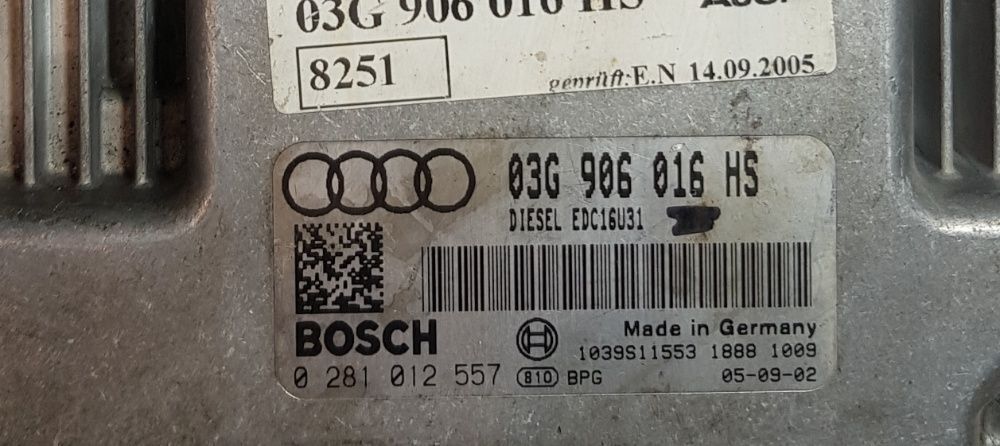 ECU Calculator motor Audi A6 2.0 TDi 03G906016HS 1039S11553