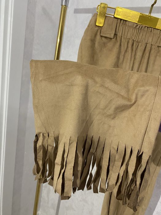 Замшевые Брюки с Бахромой