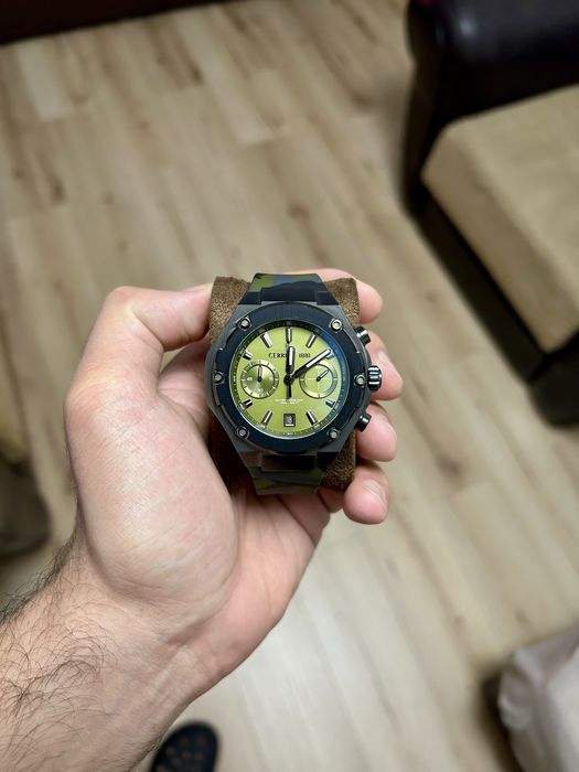 Ceas Cerruti 1881, mecha-quartz, verde camo, WR100m - CA NOU