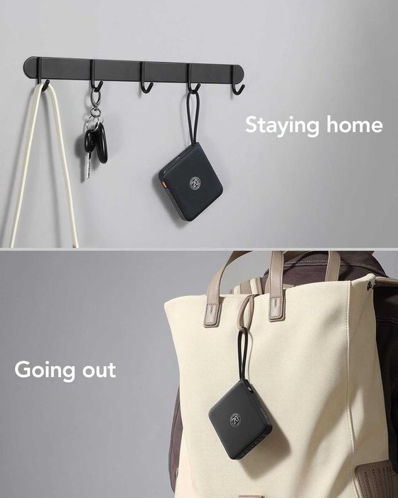 Външна батерия VRURC 10000mAh 22.5W вградени кабели дисплей