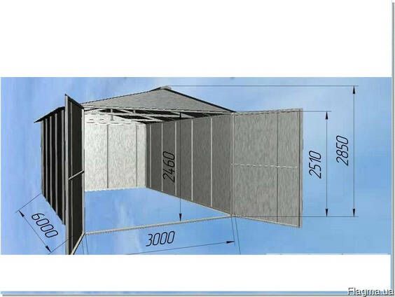 Гараж большой разборный