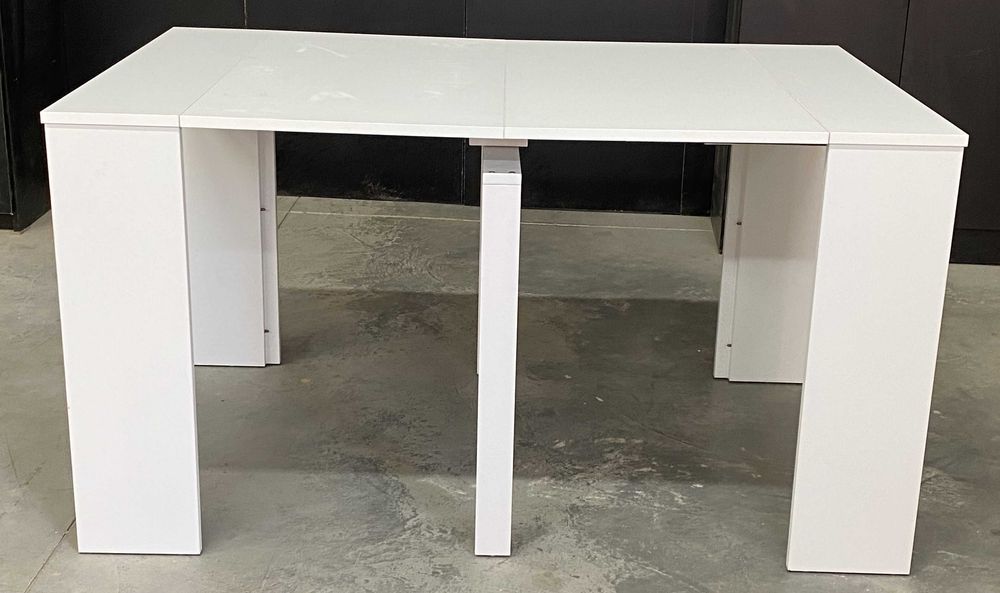Consola extensibila alba - noua, in colet, 90x44/108/172x77.5
