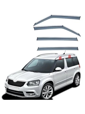 Ветровики с хромом шкода йети 2014г