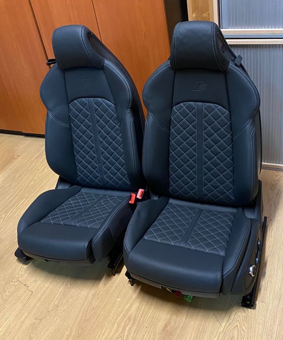 Scaune fata Audi RS5 RS4 S5 S4 A5 A4 B9 8W full piele RS logo interior