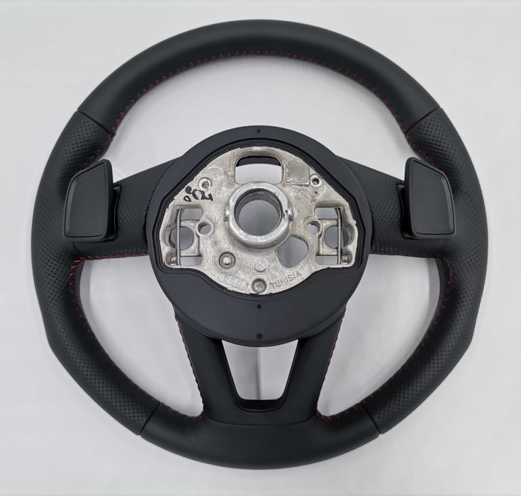 Нов ОE Спортен Волан Audi A1 A3 S3 Черна Кожа Червен Шев 82A419091F