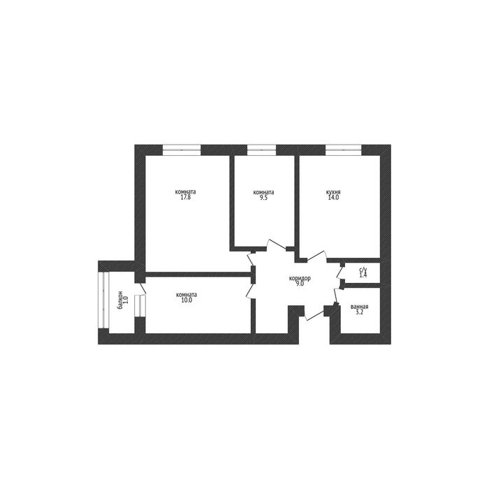 продажа 3 ком квартиры микрорайон ЮБилейный