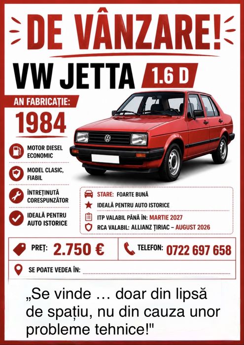 VOLKSWAGEN Jetta 1984