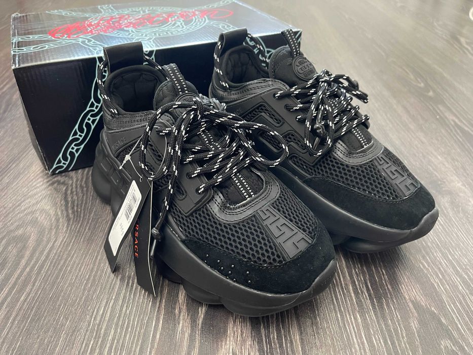 Adidasi Versace Chain Reaction l Produs NOU Premium din Piele la Cutie