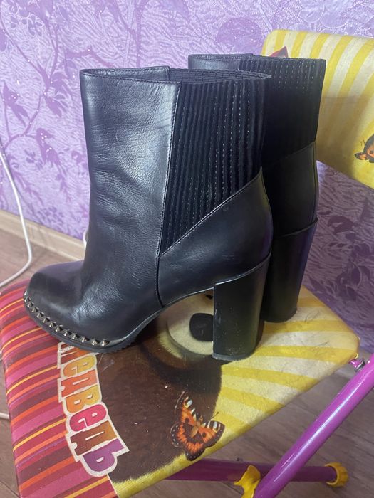 Ботильоны кожанные