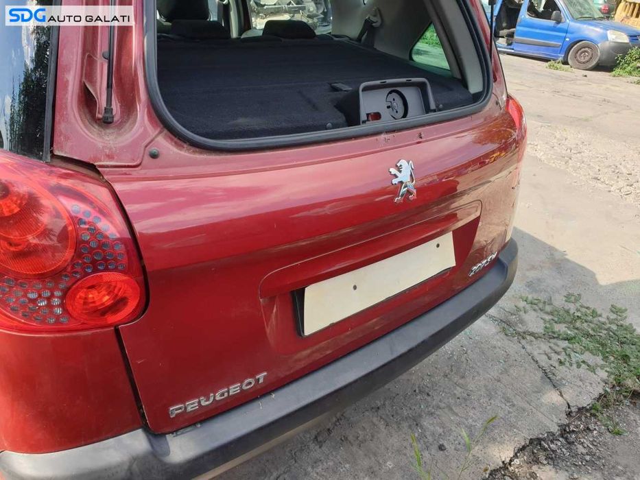 Haion Hayon Portbagaj FARA Luneta Geam Sticla Peugeot 207 SW Break Combi 2007 - 2013 Culoare Rosu KJC (Prezinta Fisura si Zgarieturi in Partea Inferioara) [Q5785]