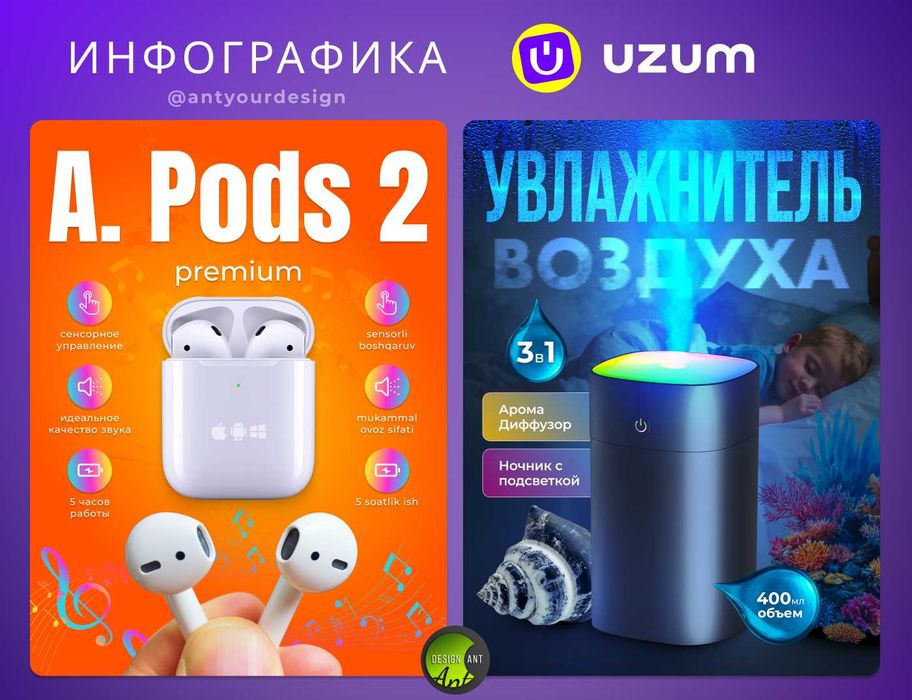Инфографика для маркетплейсов | Карточки товара | Uzum market