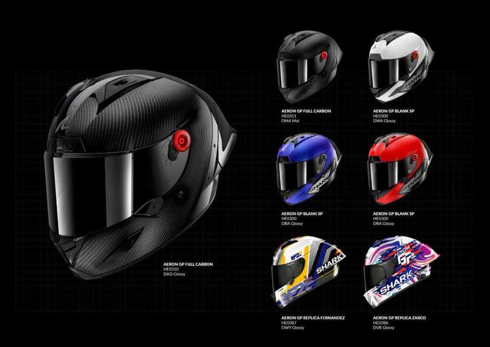 Мото Каска SHARK AERON GP BLANK SP White Official FIM MotoGP Helmet