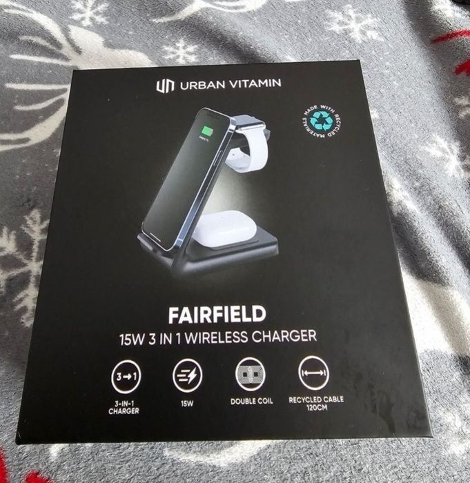 Stație de încărcare 3 în 1 ( telefon,ceas,casti) 15 W urban vitamin