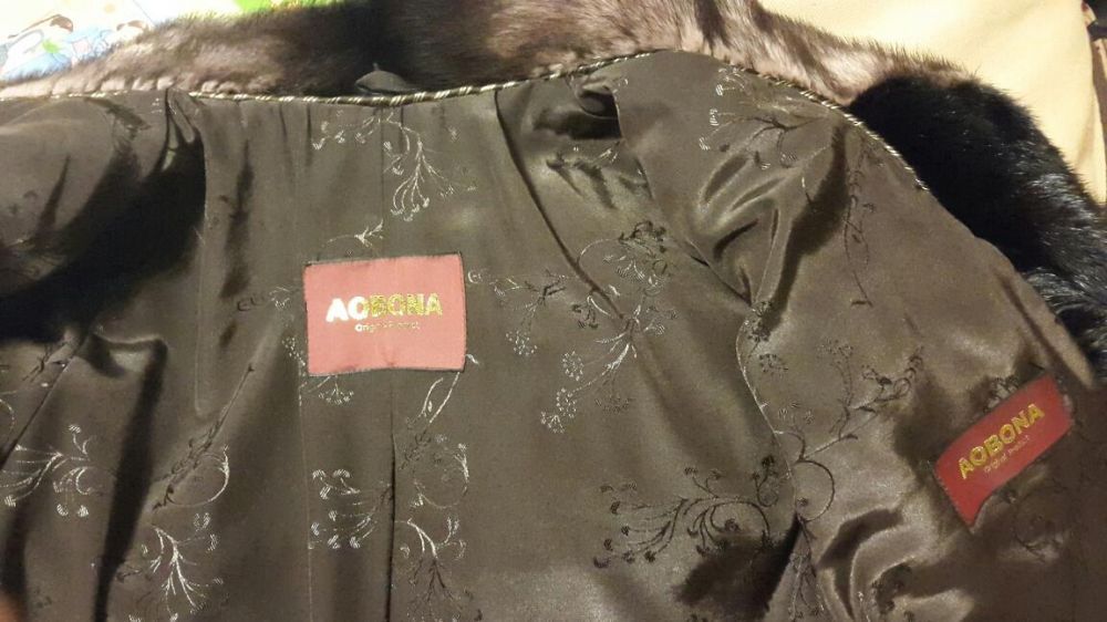 Шуба норка,графит,поперечка