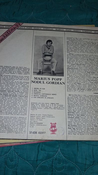 Vinil,,Nodul gordian,,  Marius Pop jazp