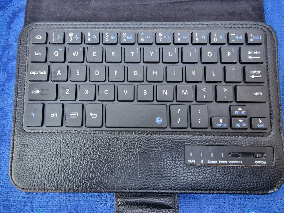 Set Husa, Tastaturi tablete, Tech, Bluetooth, Piele Ecologica, Negru