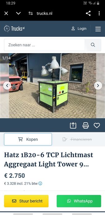 Generator cu motor hatz cu pornire la cheie