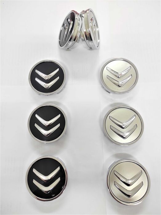 Капачки за Джанти за СИТРОЕН 60 мм. Цвят: Сребрист и черно. НОВИ!