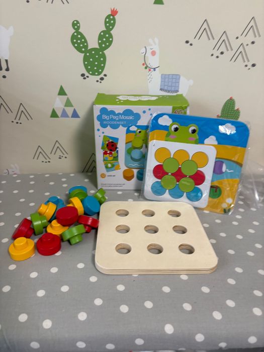 Дървена Монтесори мозайка
