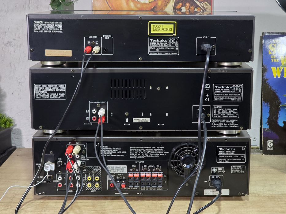 Linie audio TECHNICS, cd-player, dublu deck, amplituner, retro hifi
