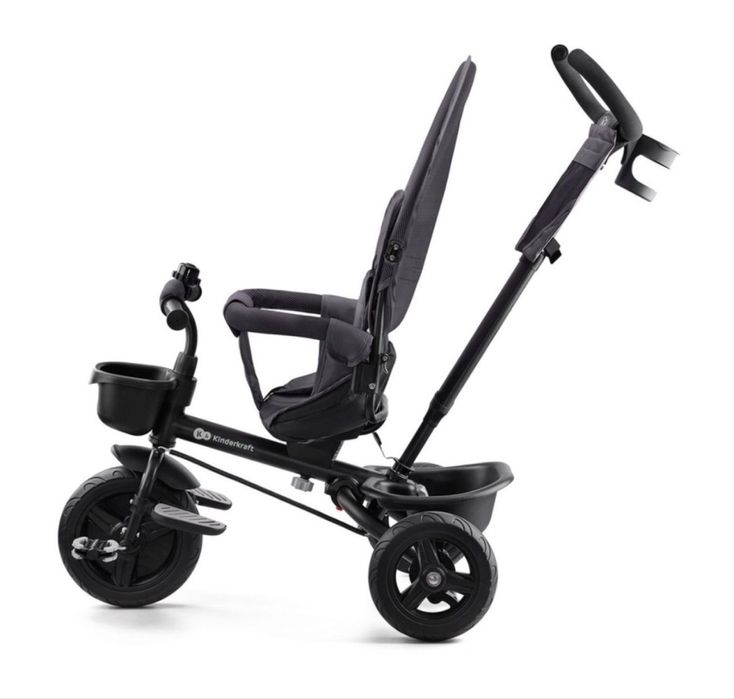 Tricicleta cu functie de carucior, Kinderkraft, Negru