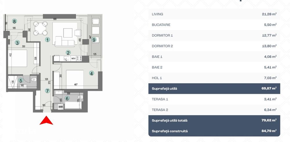 Apartament 3 Camere The Level Apartments 4 Petrom City / Casa Presei
