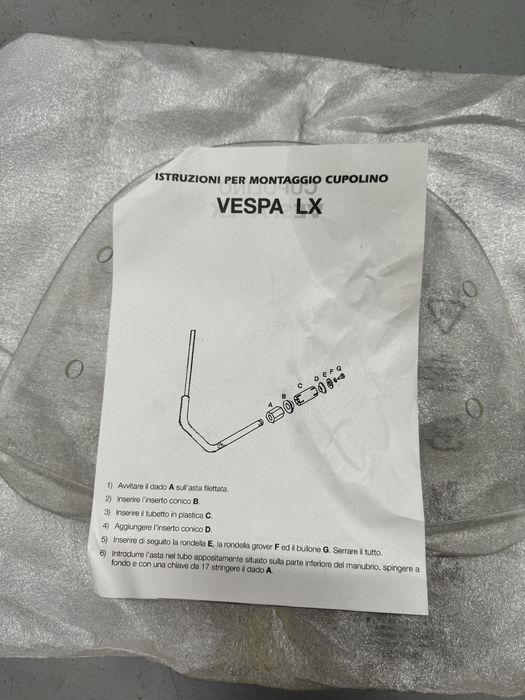 Parbrix original vespa lx