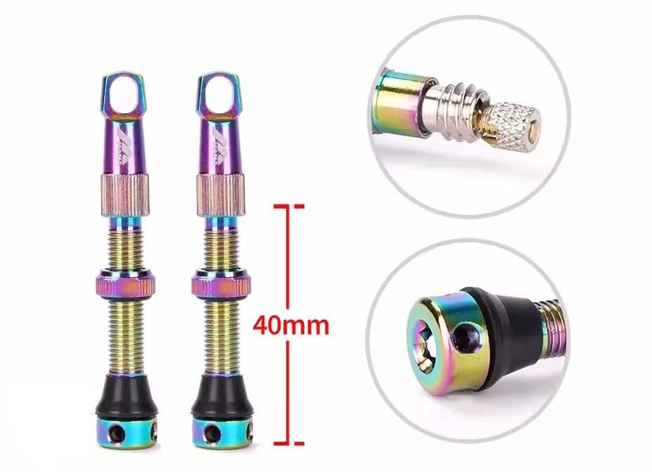 Винтили за Tubeless Mana 40mm Presta Черни/Титаниум