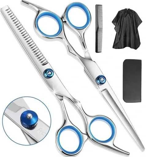 Set tuns profesional 2 foarfece si accesorii de frizerie 7 piese