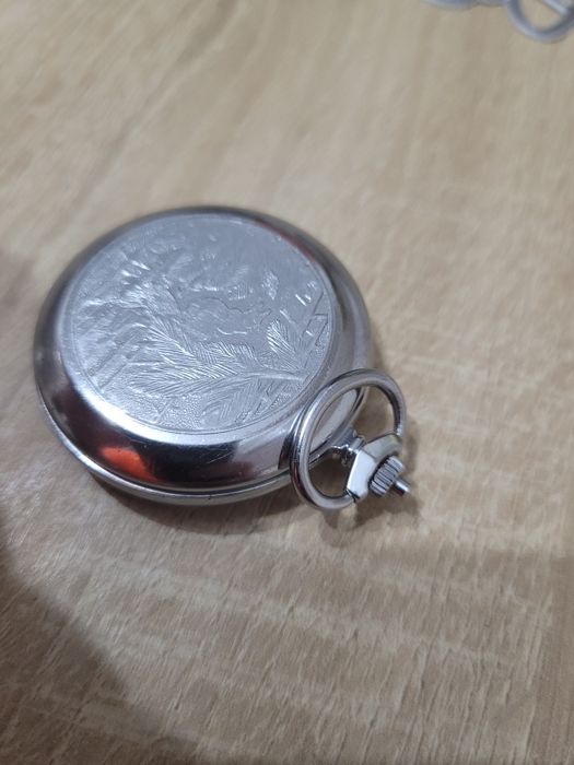 Ceas De Buzunar Vintage Pobeda Rusesc "Hunter" Impecabil De Colecție