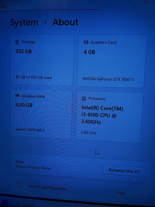 Продавам настолен компютър – Отличен за работа и игри + Windows 11 Pro