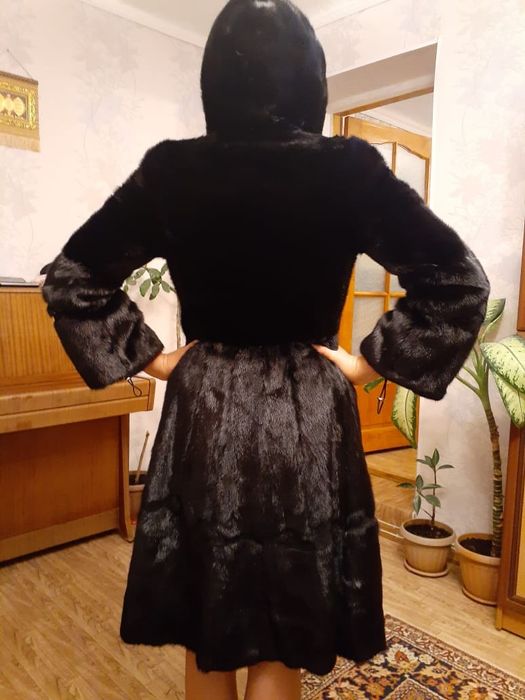 Норковая шуба Черный бриллиант